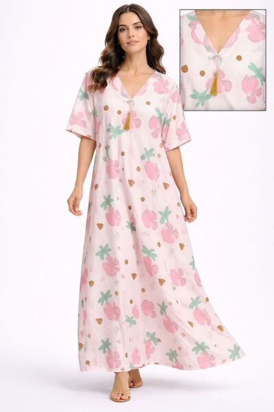 AYOUSH Women's Summer Robe, Short Sleeve, Soft and Light Fabric (Viscose), Si...