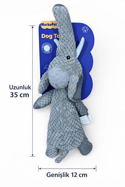 merkopets MERTKOPETS FİL FİGÜRLÜ KÖPEK OYUNCAĞI (vikvik sesli)