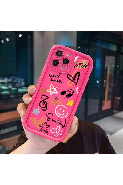 ucuc حافظة سيليكون باللون الأحمر الوردي متوافقة مع هاتف iPhone 14 Pro Max، مق...