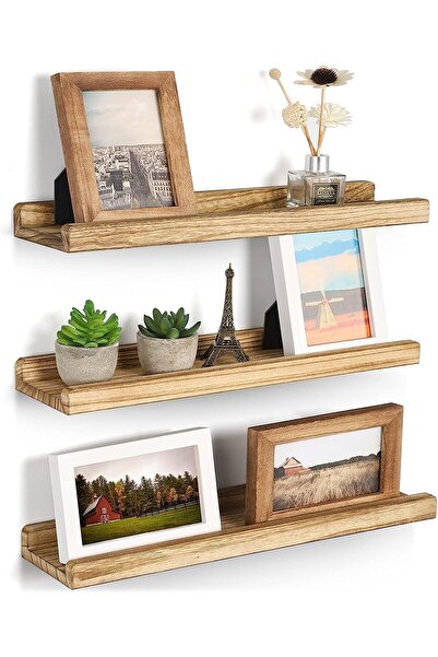 Arabest Floating Wall Shelves,16.9 Inch Wall Shelf Set,Rustic Wood Shelves fo...