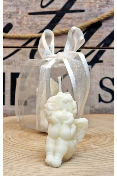 Invitatii Originale BAPTISM TESTIMONY Angel candle - set of 10 pieces