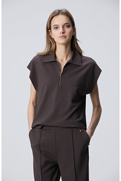 Network Acı Kahverengi Modal Karışımlı Sweatshirt