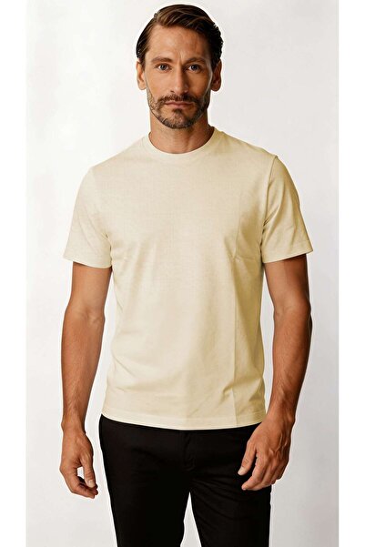 İgs Ανδρικό T-shirt Ecru Premium – Υφασμάτινο με ρευστή υφή