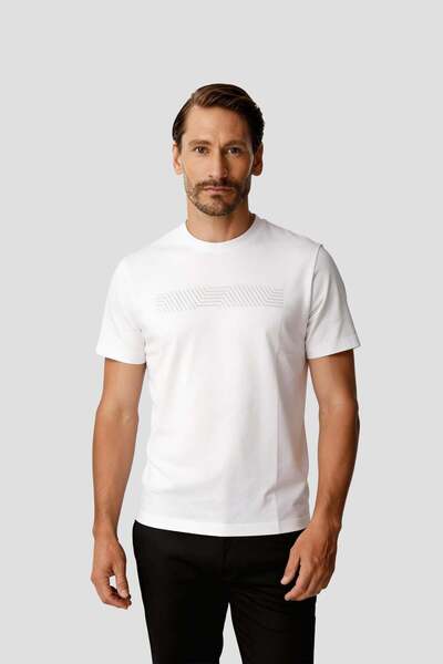 İgs Ανδρικό μπλουζάκι με λευκό σχέδιο |   Μοντέρνο μπλουζάκι από 100% βαμβάκι