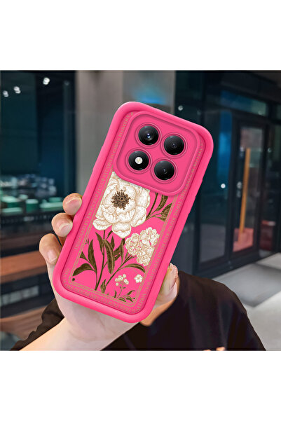 ucuc Redmi Note 14 Pro Plus+ 5g Compatible Pink Red Silicone Case Shockproof ...