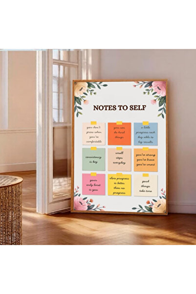 Tuba Decor One-Piece Wooden Framed Table with Notes for Yourself