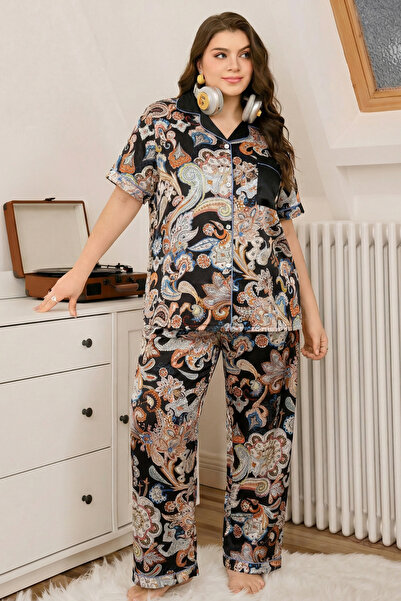 Sweet Dream Plus Size Pajama Set Oversized Soft Satin Loungewear