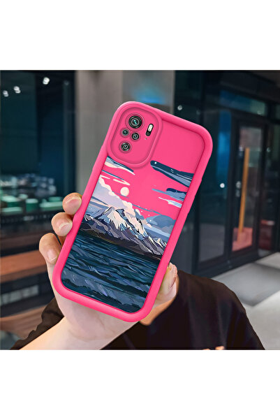 ucuc Redmi Note 10 4G/Note 10S Compatible Pink Red Silicone Case Shockproof C...