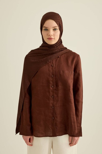 Modakaşmir شال من سلسلة جاكار الحريرية بنمط حلقي