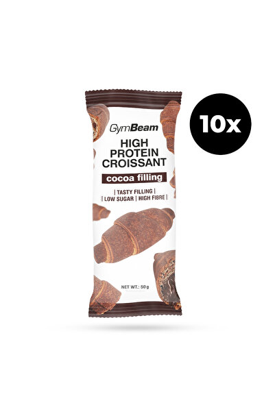 GymBeam Croissant proteic cu umplutură de cacao, 10 x 50 g, cacao