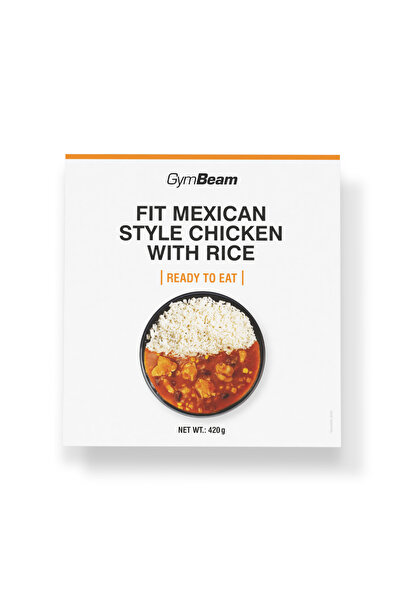 GymBeam FIT Gata de consumat Pui în stil mexican cu orez, 420 g