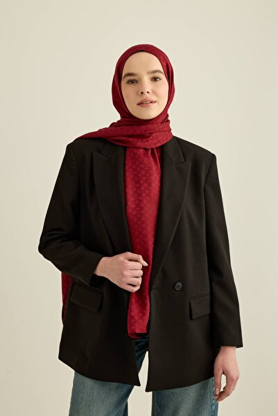 Modakaşmir Шарф з шовковистим жакардовим візерунком серії "Кільця"