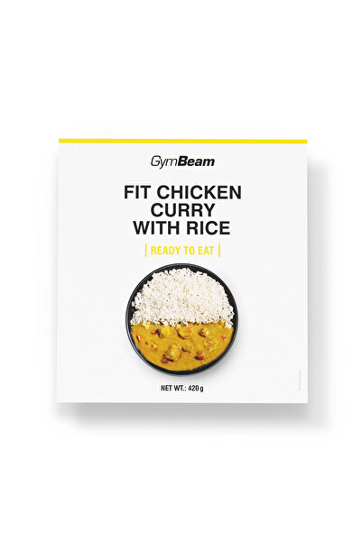 GymBeam FIT Curry de pui gata de consumat cu orez, 420 g