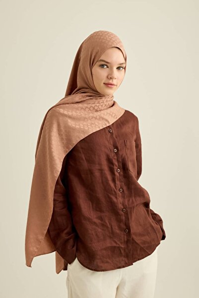 Modakaşmir Σάλι με μοτίβο δαχτυλιδιού από τη σειρά Silky Jacquard