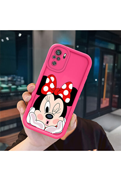 ucuc Redmi Note 10 4G/Note 10S Compatible Pink Red Silicone Case Shockproof C...