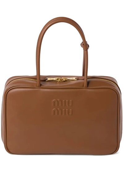 Miu Miu Leather Beau Bag Shoulder Crossbody Top-handle Tote Bag Big