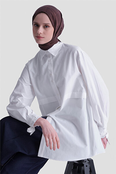 Armine Aller Parçalı Tunik Ekru