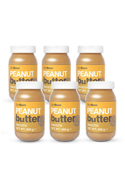 GymBeam Unt de arahide, 6 x 900 g, catifelat