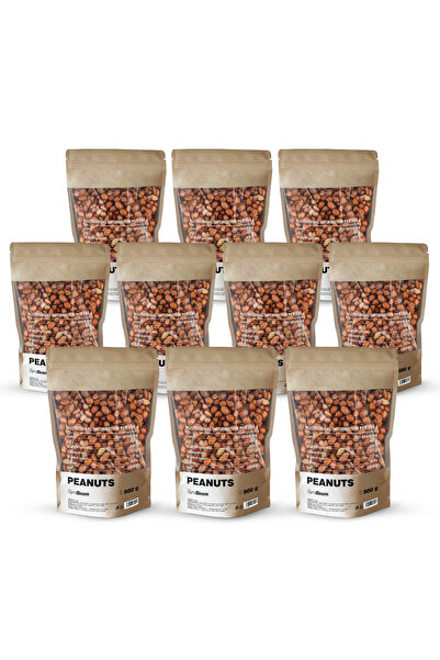 GymBeam Unroasted Peanuts, 10 x 500 g
