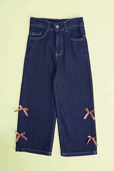 Fulla Moda Girls' Palazzo Trousers with Ribbon Detail