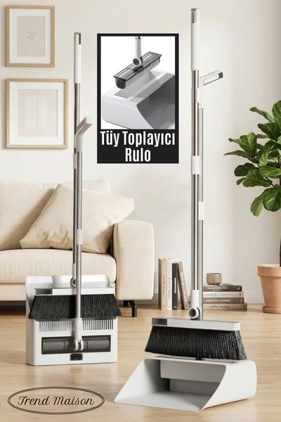 Trend Maison مجموعة مكنسة كهربائية لجمع الغبار والوبر مع خزان، مكنسة عملية لل...