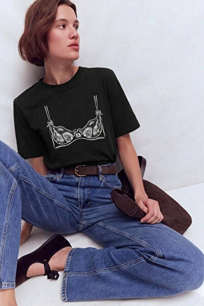 The Champ Clothing Tricou dublu oversize pentru femei, lenjerie Sketch Blue, ...