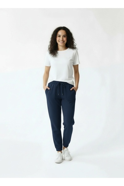 LYVEAN Three-Thread Elastic Cuffed Combed Cotton Trousers