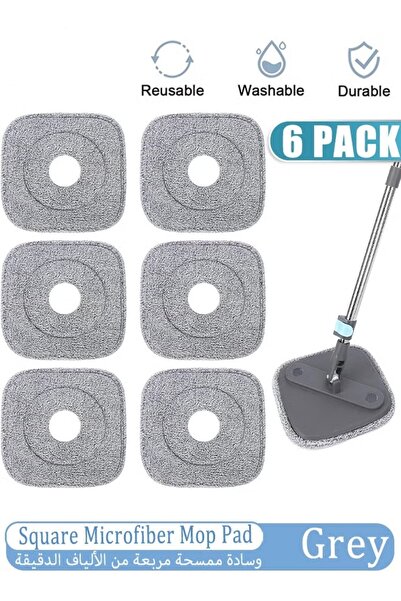 Generic 6Pack 9 Inch Square Microfiber Mop Pad Mop Replacement Pad for Rotary...