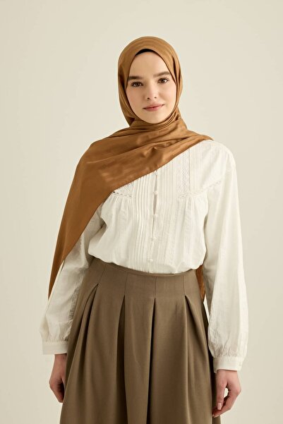 Modakaşmir Silky Jacquard Series Block Pattern Shawl