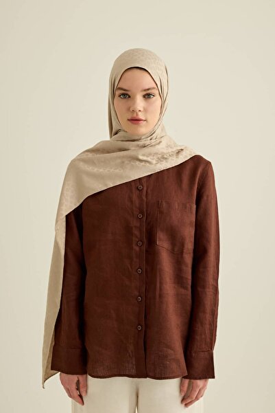 Modakaşmir Шарф з шовковистим жакардовим візерунком серії "Кільця"