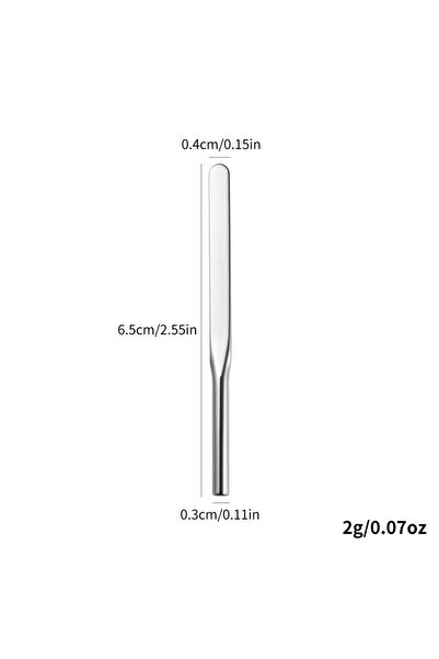 Choice3 silver style C Stainless Steel Makeup Mixing Spatula Stick Mixing Rod...