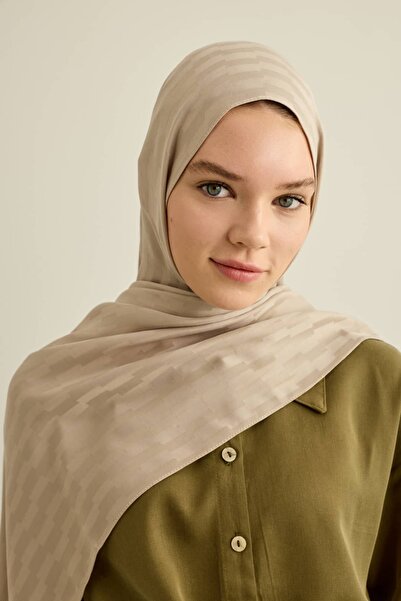 Modakaşmir Шарф Silky Jacquard з блочним візерунком