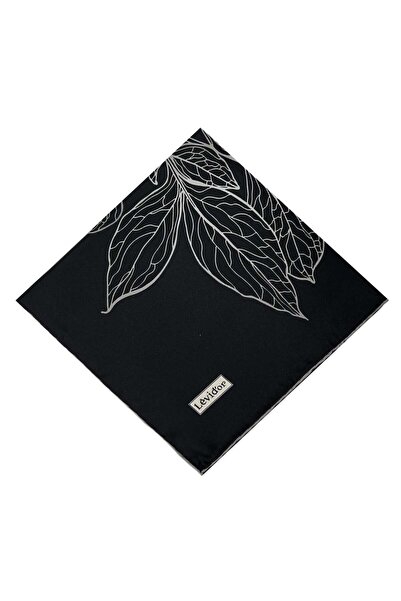 Levidor Μεταξωτό Φουλάρι Τουίλ - 2047 - Μαύρο Γκρι