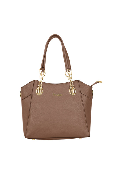 PARAJOHN Women's PU Leather Handbag Stylish Tote Bag with Gold Chain Handles