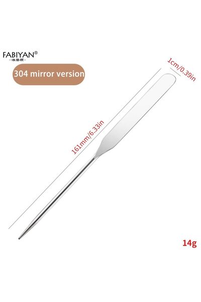 Choice1 silver style A Stainless Steel Makeup Mixing Spatula Stick Mixing Rod...