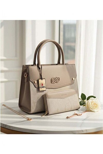 Fumes Mud brown Women’s Satchel Handbag with Matching Small Wallet