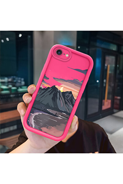 ucuc حافظة سيليكون باللون الأحمر الوردي متوافقة مع هاتف iPhone 7/8/SE 2020 20...