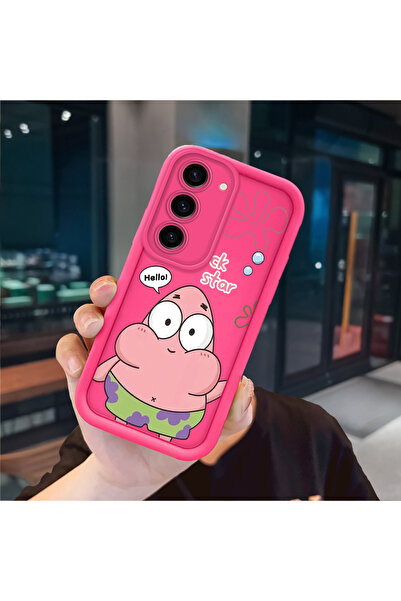 ucuc حافظة سيليكون وردية حمراء متوافقة مع هاتف سامسونج جالاكسي S23، مقاومة لل...