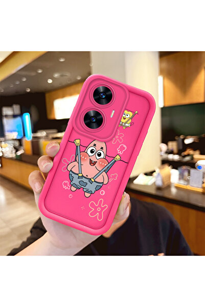 Hontinga حافظة هاتف Realme C55 متوافقة مع السيليكون المقاوم للصدمات باللون ال...