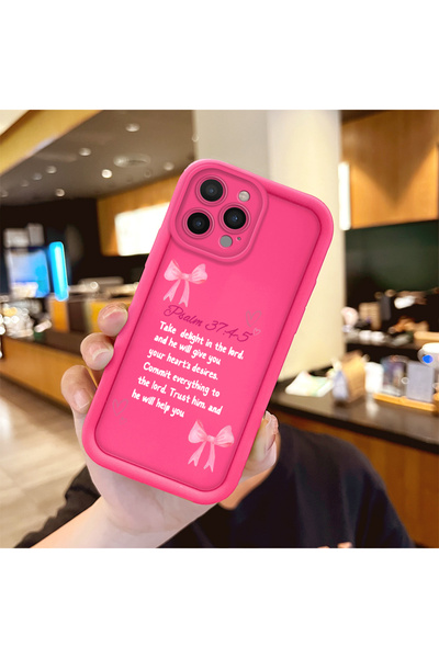 Hontinga iPhone 16 Pro Compatible Silicone Shockproof Rose Red Phone Case wit...