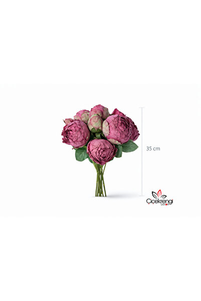 çiçek rengi dekor Premium Peony Bunch 35 cm – Artificial Pink Peony Bouquet |...