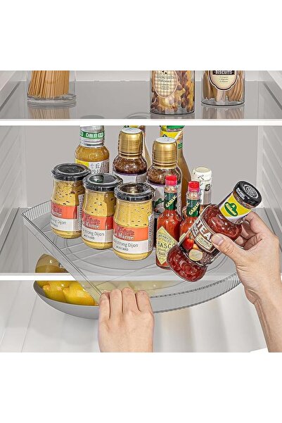 Arabest Clear Lazy Susan Turntable, 360° Rotating Organizer for Refrigerator,...