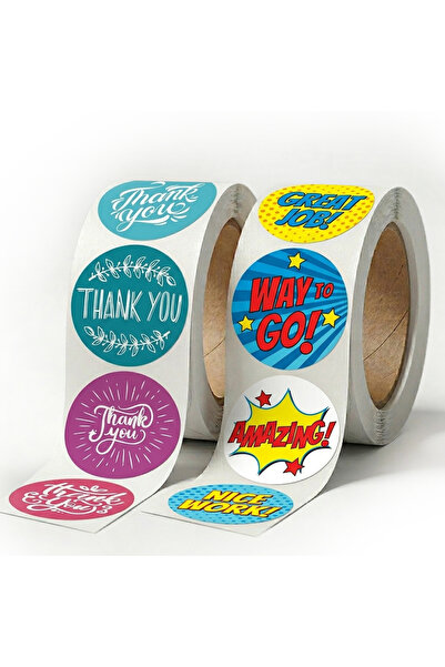 Wownect Encouragement & Thank You Stickers 1000 PCS – Motivational Labels for...