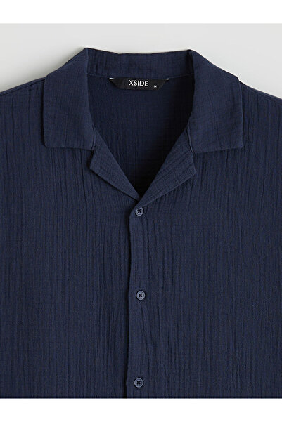 LC Waikiki Lacivert loose fit resort collar muslin men's shirt from güli̇s cl...