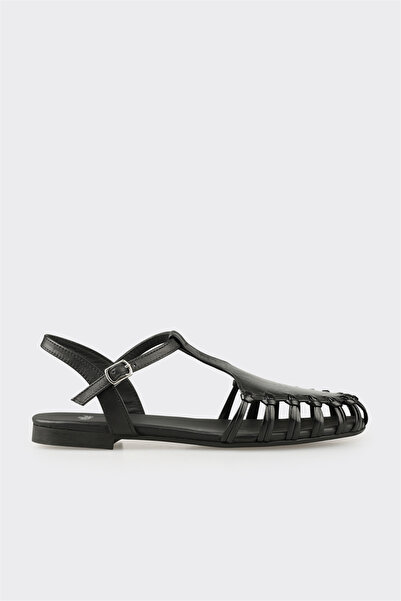 Elle Shoes Siyah Deri Kadın Günlük Ayakkabı