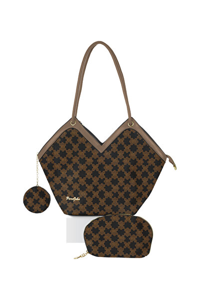 PARAJOHN Women's PU Leather Pattern Tote Bag Stylish Shoulder Handbag with Po...