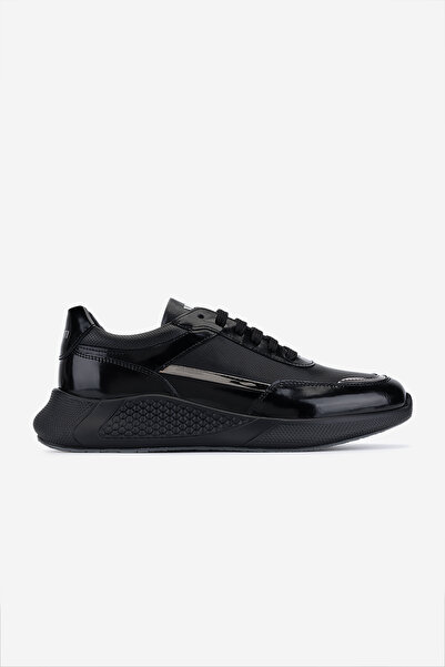 Valmenti Erkek Hakiki Deri Siyah Sneakers & Spor Ayakkabı