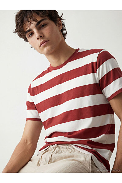 LC Waikiki Esvab • Modern & Distinctive Zero Roba Collar Striped Men's Combed...