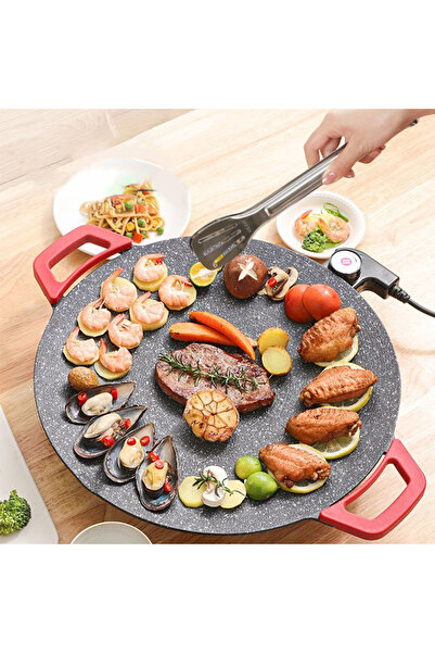 Golivn 36cm Indoor Grills Electric Smokeless Nonstick Electric Griddle Steaks...