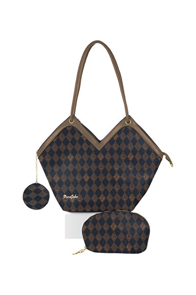 PARAJOHN Women's PU Leather Pattern Tote Bag Stylish Shoulder Handbag with Po...